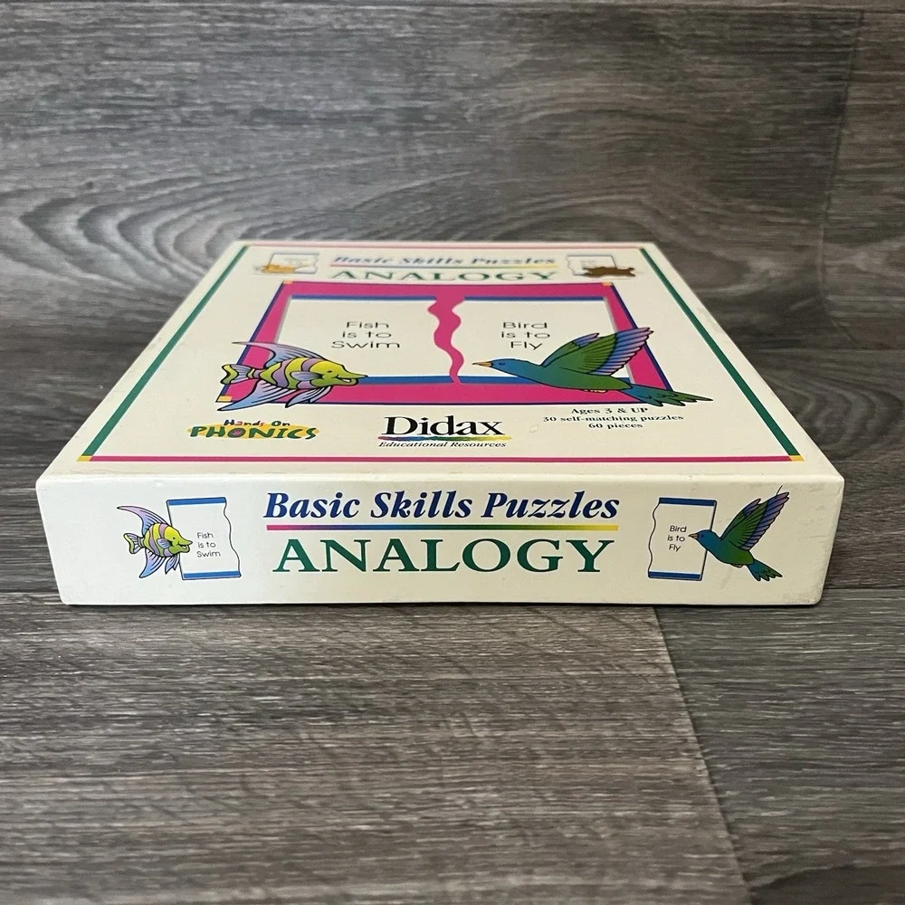 Educational Didax Basic Skills Puzzles Analogy Hands On Phonics Reading Teaching